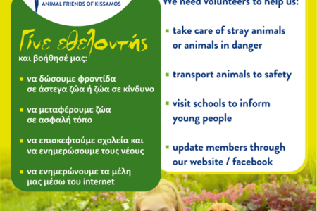 Αίτηση εθελοντή Volunteers Needed